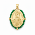 Charm Virgen Milagrosa pedrería Verde: Virgin