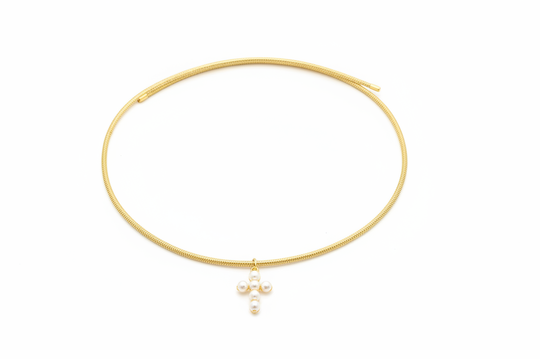 Charm Cruz Perlas- Mini Pearl