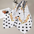Foulard de Satén Lunares Blanco