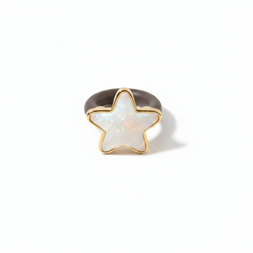 Anillo estrella blanco