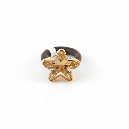 Anillo estrella champagne