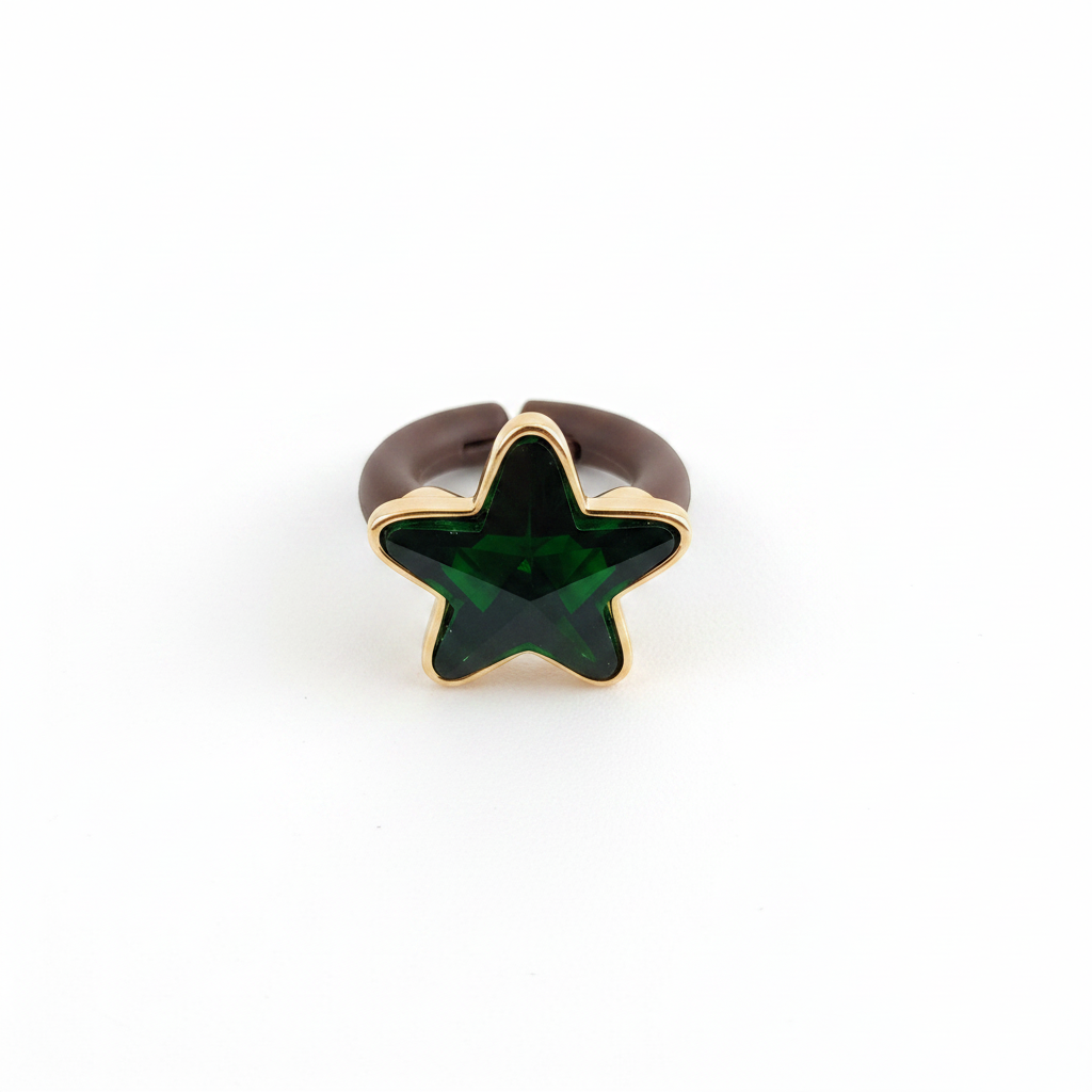 Anillo estrella negro