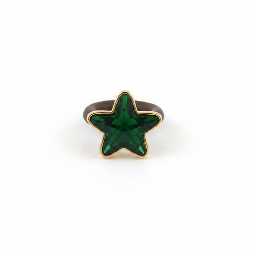 Anillo estrella verde