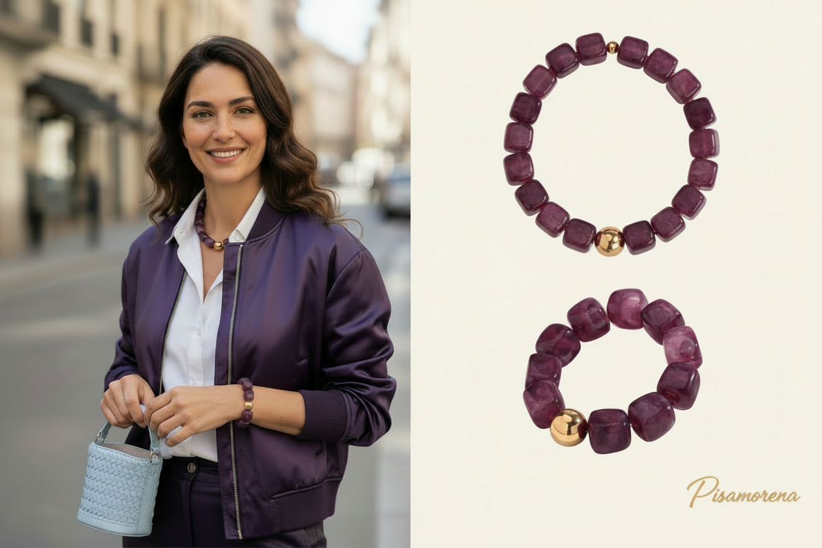 Collar Resina Ciruela: PLUMB