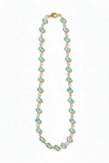 Collar Largo Pedrería Azul Cielo