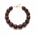 Collar bolas resina maxi Choco