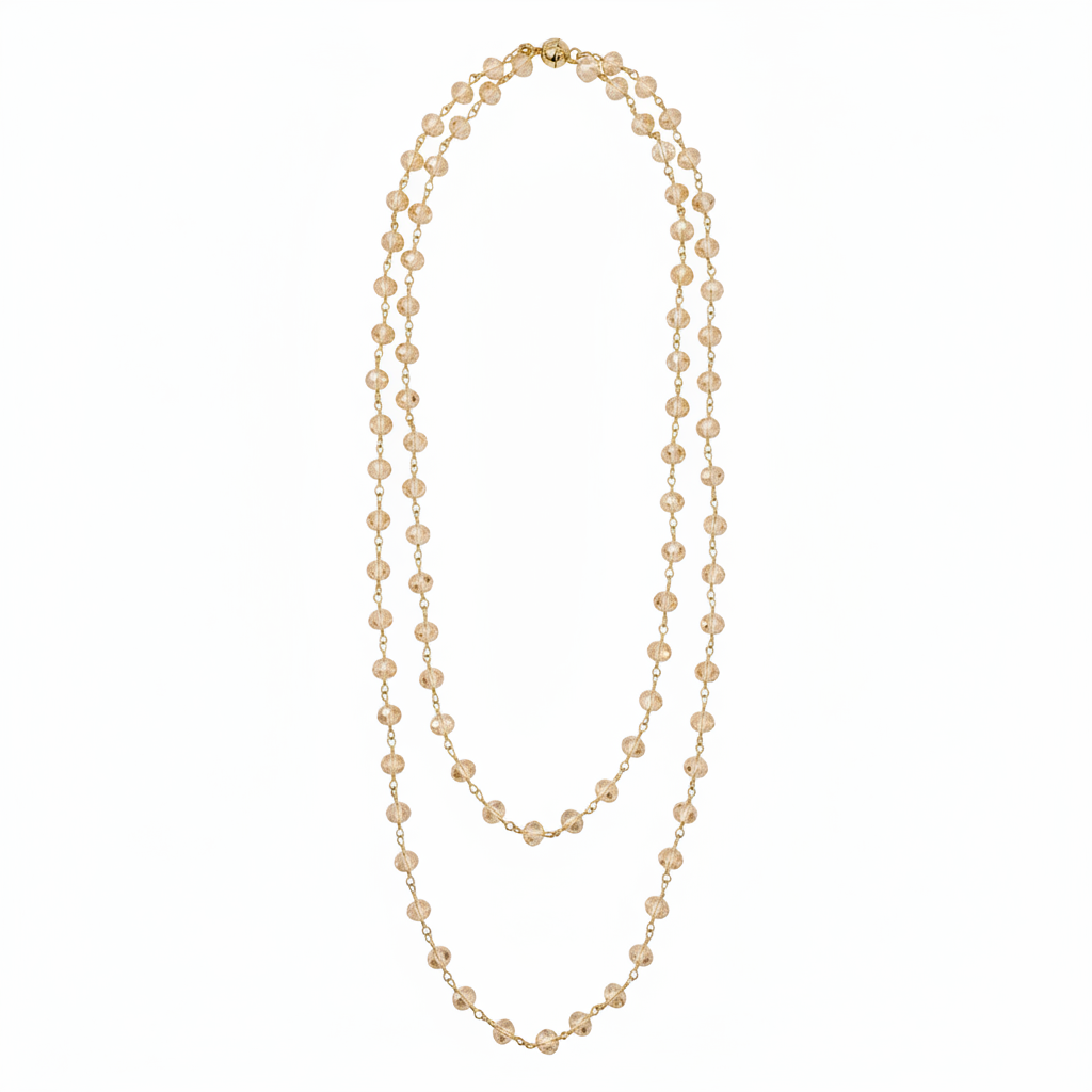 Collar Layer Champán Flat Lay