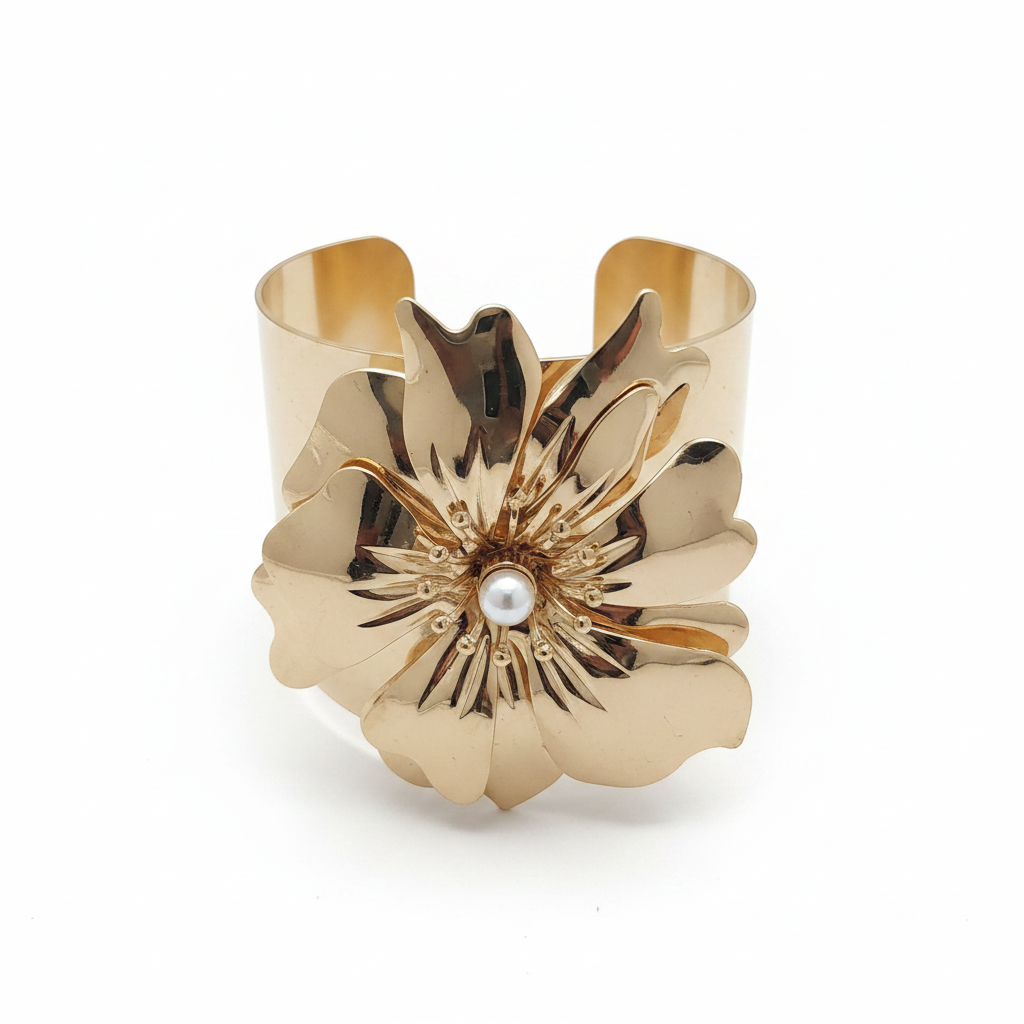 Flat lay brazalete flor