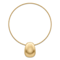 Collar Satín Óvalo Dorado sobre fondo blanco