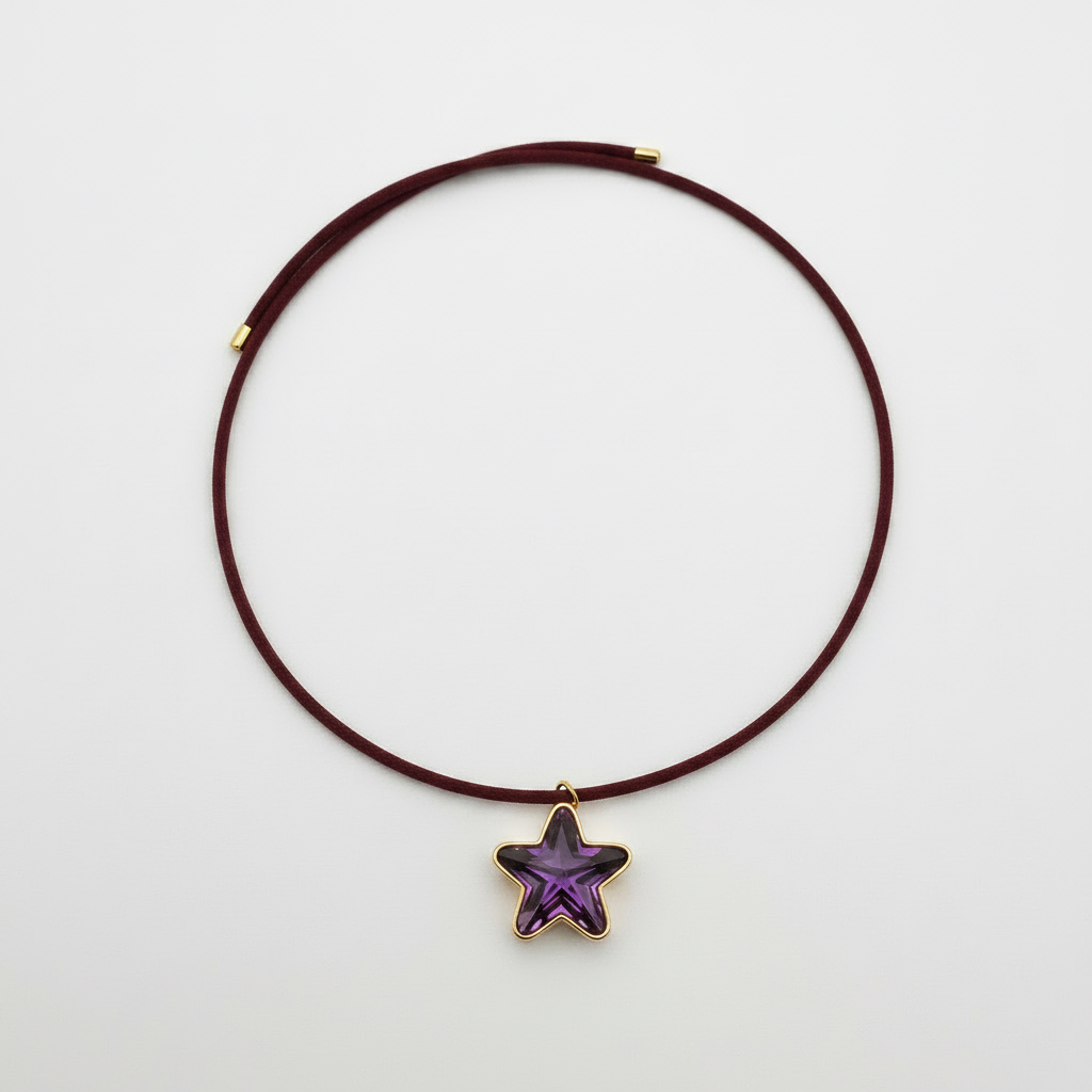 Choker Estrella de Cristal Amatista