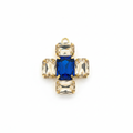 Charm Cruz Zafiro Champán bañado en oro 18k