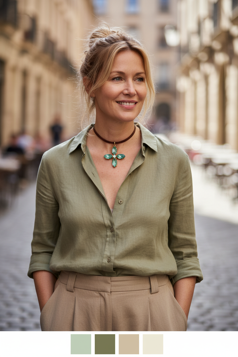 Look Verdes Tierra con paleta