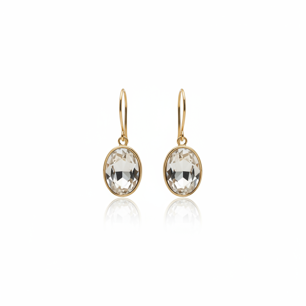 Pendientes Colgantes Cristal Transparente
