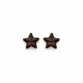 Pendientes estrella burdeos fondo blanco