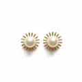 Pendientes sol con perla