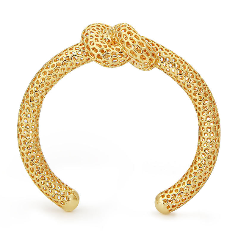 Pulsera Nœud Doré - brazalete dorado calado con nudo